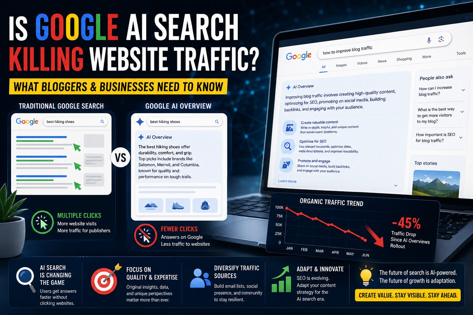 Is Google AI Search Killing Website Traffic? What Bloggers and Businesses Need to Know